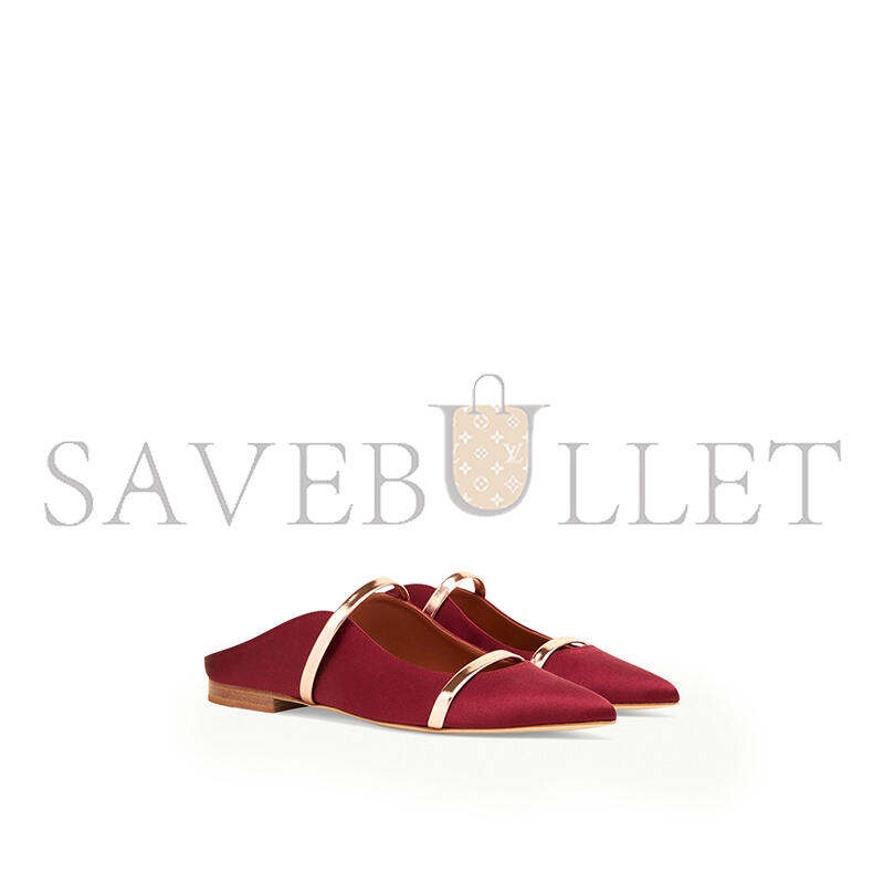 MALONE SOULIERS MAUREEN RED & GOLD SATIN FLATS MAUREENFLAT29BLK MALONE SOULIERS MAUREEN RED & GOLD SATIN FLATS MAUREENFLAT29BLK